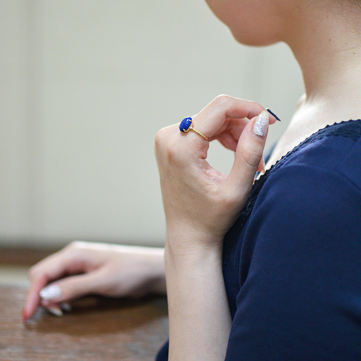umu -アム- FINE JEWELRY STUIDIOラピスラズリ ダイヤモンド リング 「aragosta」rg1125_8.jpg