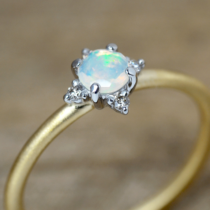 umu -アム- FINE JEWELRY STUIDIOK18/PT900 オパール ダイヤモンド リング 「Etoile」rg1135_6.jpg