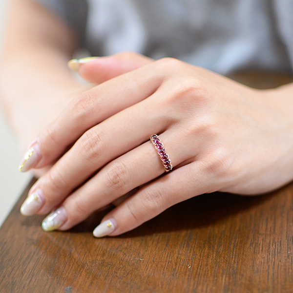 K10 ロードライトガーネット　リング K10 ロードライトガーネット オーバル ミル リング – anybelle