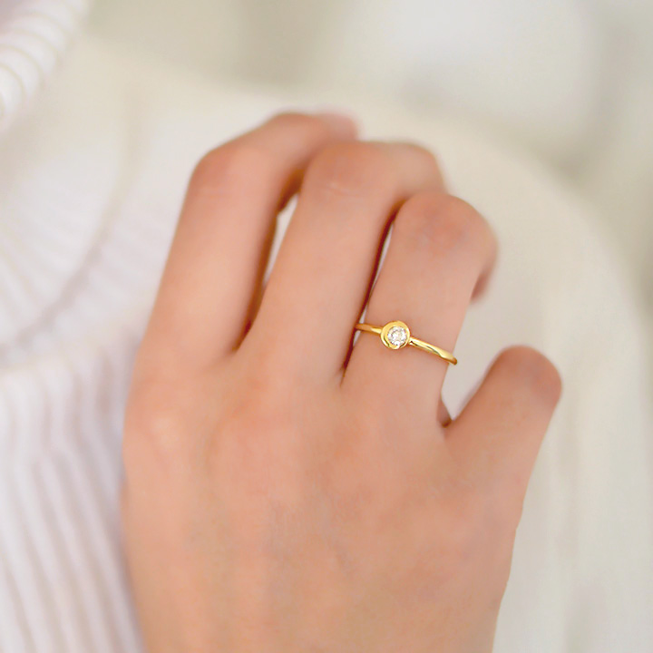 ダイヤモンド 0.1ct リング 「Moon」[商品番号:RG1153] | umu -アム