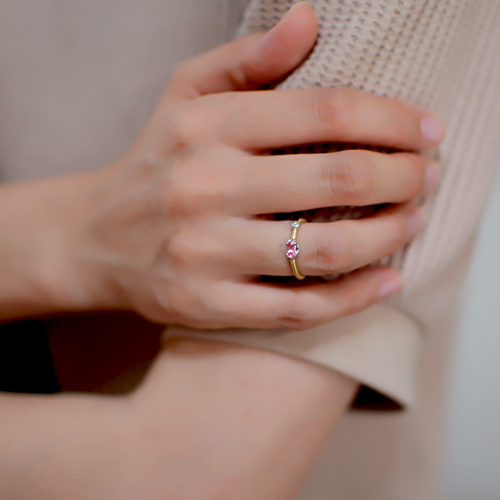 umu -アム- FINE JEWELRY STUIDIOロードクロサイト ダイヤモンド コンビネーション リングrg1156_8.jpg