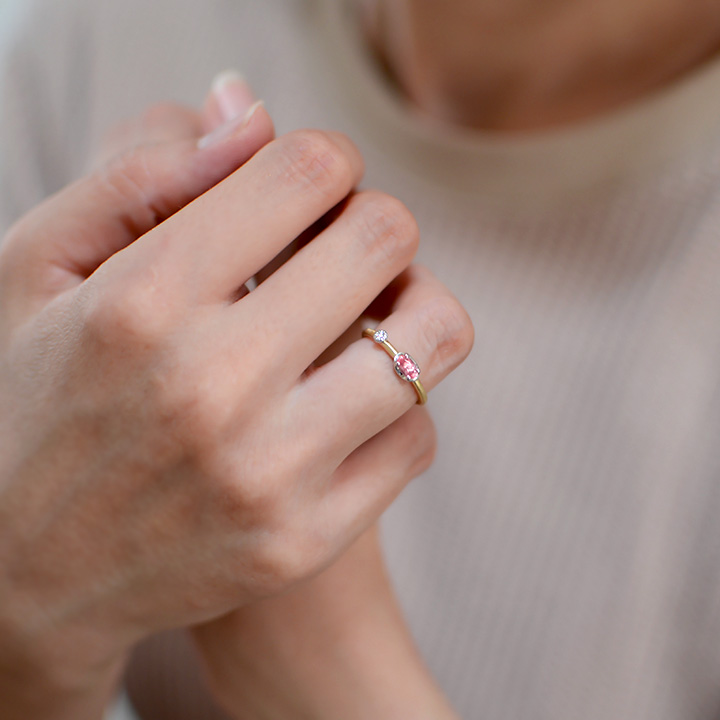 umu -アム- FINE JEWELRY STUIDIOロードクロサイト ダイヤモンド コンビネーション リングrg1156_9.jpg