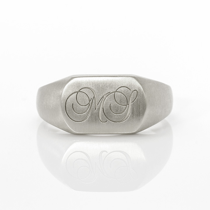 umu -アム- FINE JEWELRY STUIDIOK18 イニシャル シグネット リングrg1162_wg.jpg