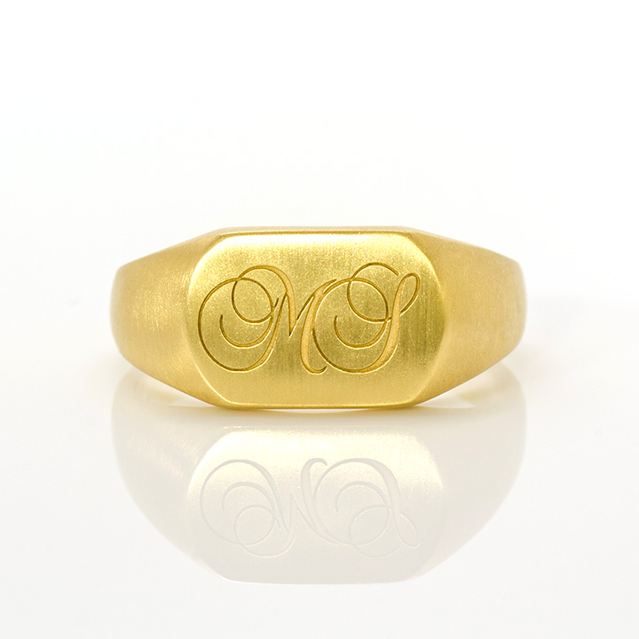 umu -アム- FINE JEWELRY STUIDIOK18 イニシャル シグネット リングrg1162_yg.jpg