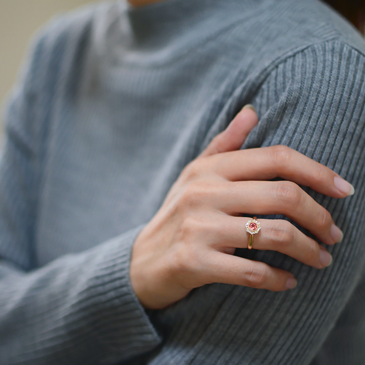 umu -アム- FINE JEWELRY STUIDIOロードクロサイト ダイヤモンド リングrg1164_7.jpg