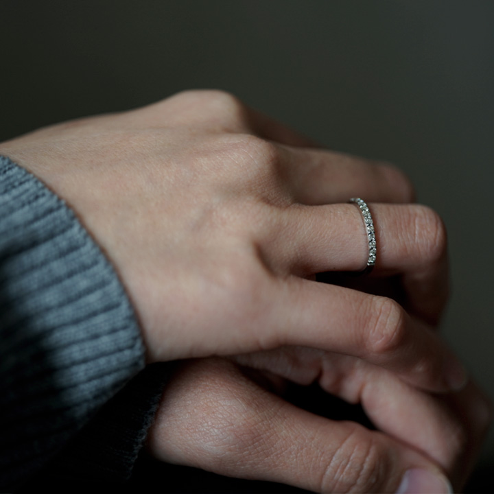 umu -アム- FINE JEWELRY STUIDIOダイヤモンド 0.15ct カーブ エタニティ リングrg1169_10.jpg