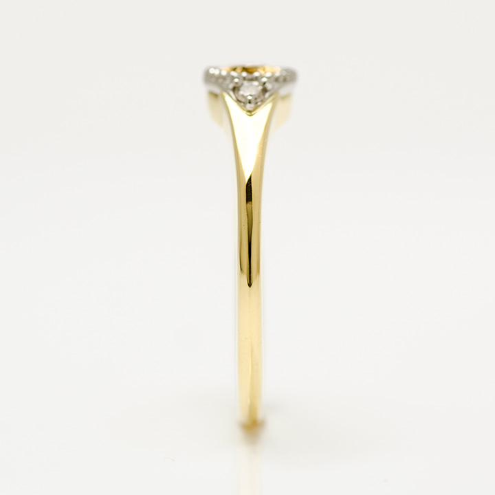 K18/PT900 インペリアルトパーズ ダイヤモンド リング 「classica