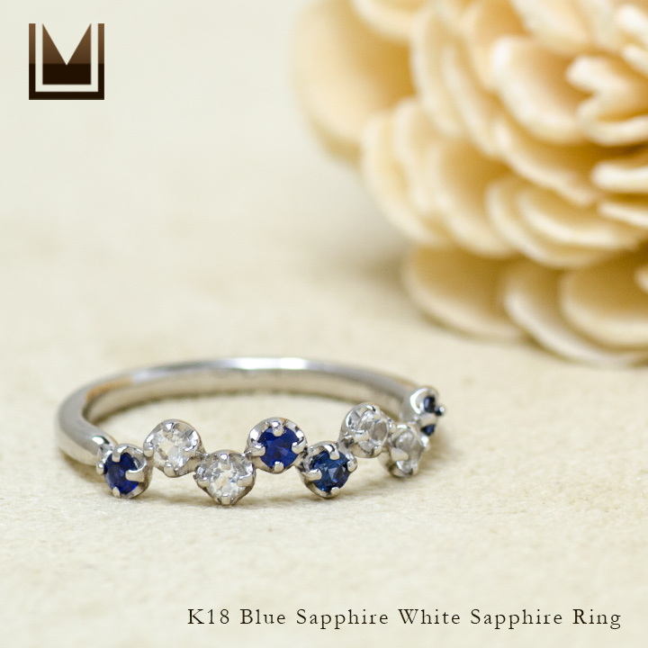 高級】 ブルーサファイア リング k18 1.1ct k18ブルーサファイアリング