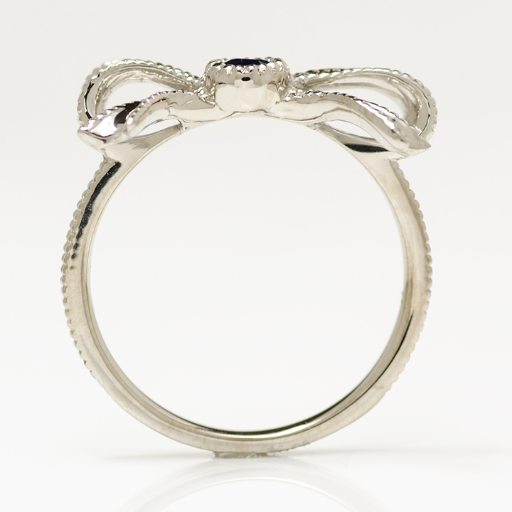 umu -アム- FINE JEWELRY STUIDIOブルーサファイア リボンモチーフ リング 「legame」rg1190_s.jpg