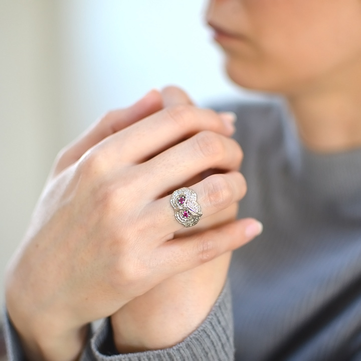 umu -アム- FINE JEWELRY STUIDIOルビー フクロウ リングrg1191_i2.jpg
