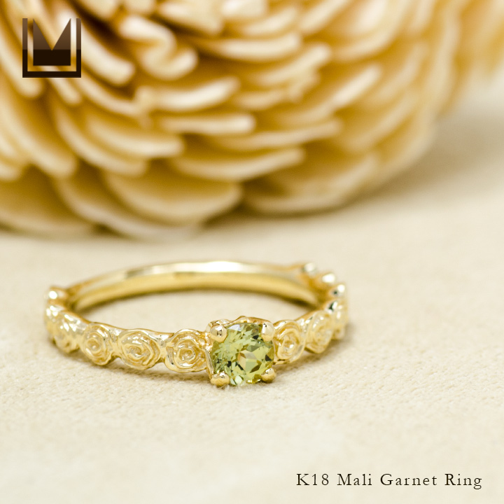 umu -アム- FINE JEWELRY STUIDIOK18 マリガーネット バラモチーフ リング 「rosa」rg1201_1.jpg