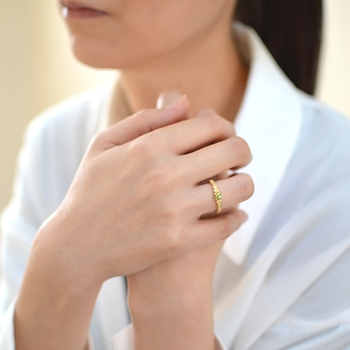 umu -アム- FINE JEWELRY STUIDIOK18 マリガーネット バラモチーフ リング 「rosa」rg1201_i2.jpg