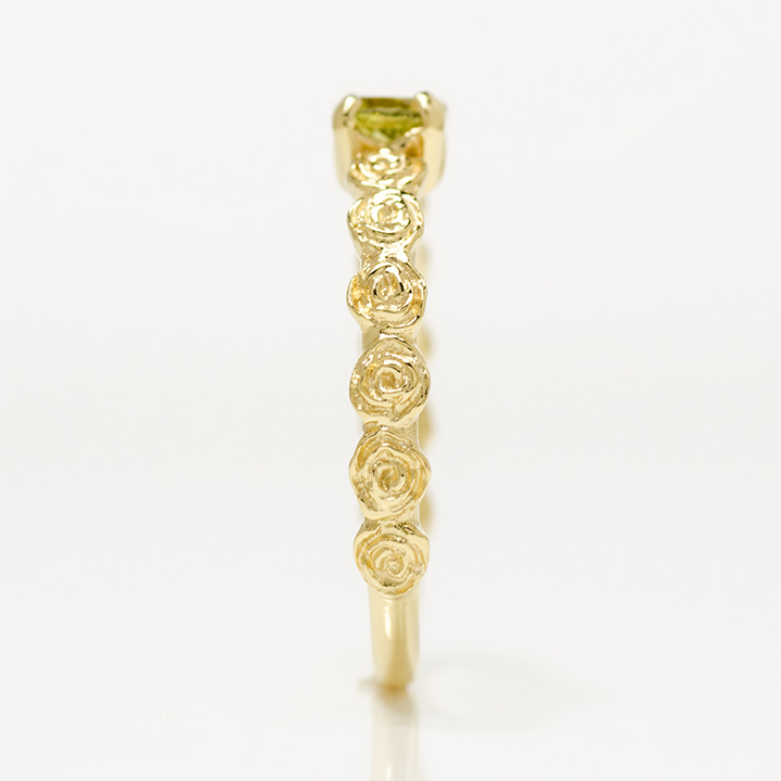 umu -アム- FINE JEWELRY STUIDIOK18 マリガーネット バラモチーフ リング 「rosa」rg1201_y.jpg