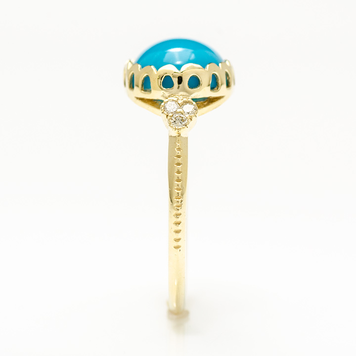 umu -アム- FINE JEWELRY STUIDIOK10 ターコイズ ダイヤモンド リングrg1205_y.jpg