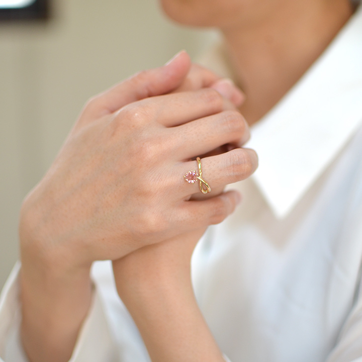 umu -アム- FINE JEWELRY STUIDIOK10 ピンクトルマリン リングrg1208_i2.jpg