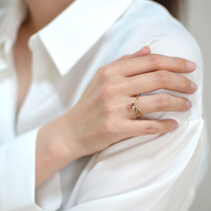 umu -アム- FINE JEWELRY STUIDIOK10 ピンクトルマリン リングrg1208_i3.jpg