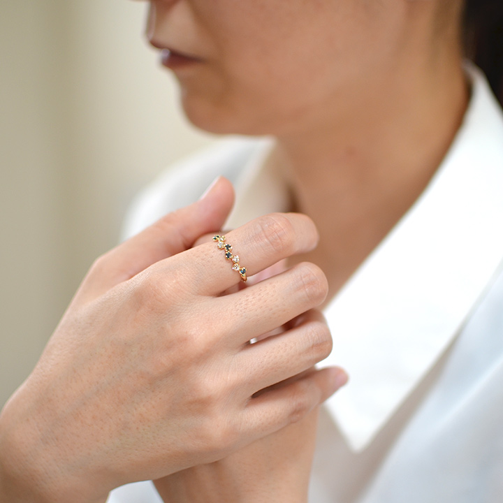 umu -アム- FINE JEWELRY STUIDIOカラーチェンジガーネット ダイヤモンド リング 「stellato」rg1215_i2.jpg