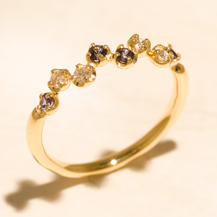 umu -アム- FINE JEWELRY STUIDIOカラーチェンジガーネット ダイヤモンド リング 「stellato」rg1215_kanban2.jpg