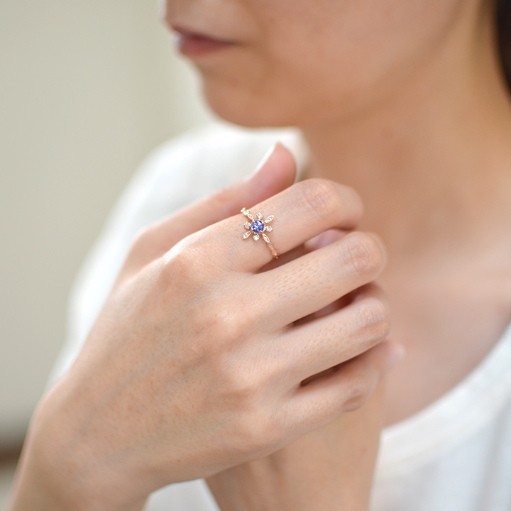 umu -アム- FINE JEWELRY STUIDIOK10 タンザナイト ダイヤモンド リング 「solare」rg1217_i2.jpg