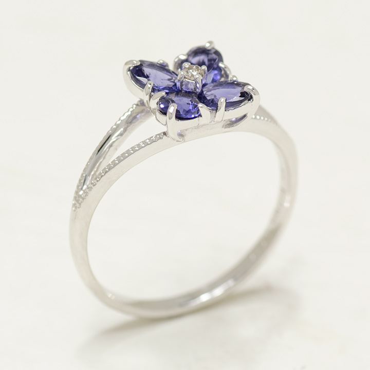 umu -アム- FINE JEWELRY STUIDIOK10 アイオライト ダイヤモンド リング 「ghirlanda」rg1218_kanban2.jpg