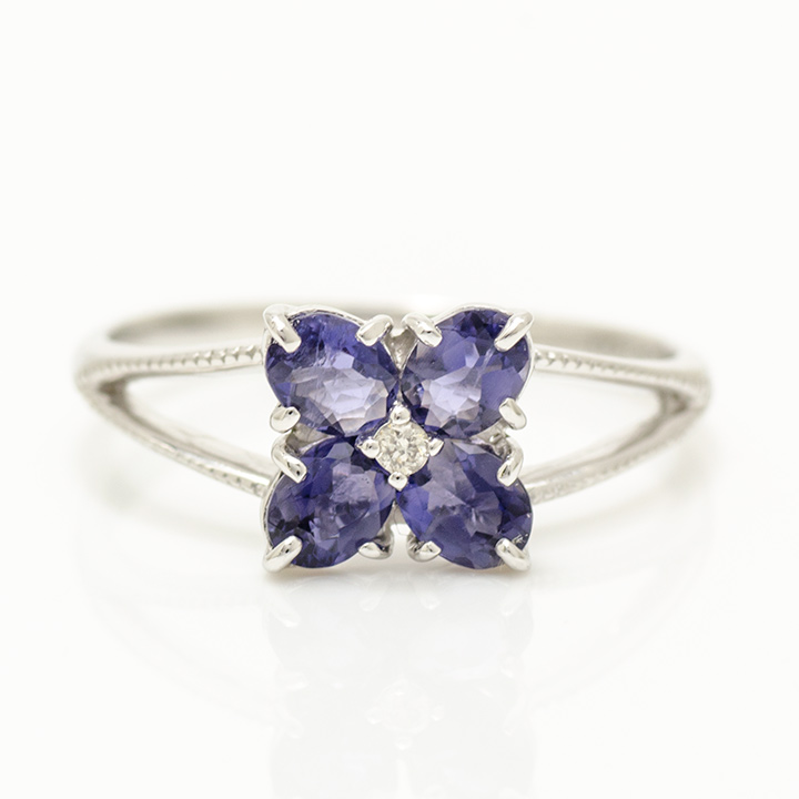 umu -アム- FINE JEWELRY STUIDIOK10 アイオライト ダイヤモンド リング 「ghirlanda」rg1218_m.jpg