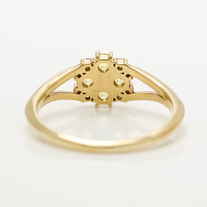 umu -アム- FINE JEWELRY STUIDIOK10 イエローサファイア ダイヤモンド リング 「bouquet」rg1219_u.jpg