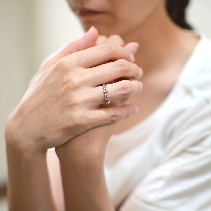 umu -アム- FINE JEWELRY STUIDIOロードクロサイト ダイヤモンド リングrg1221_i2.jpg