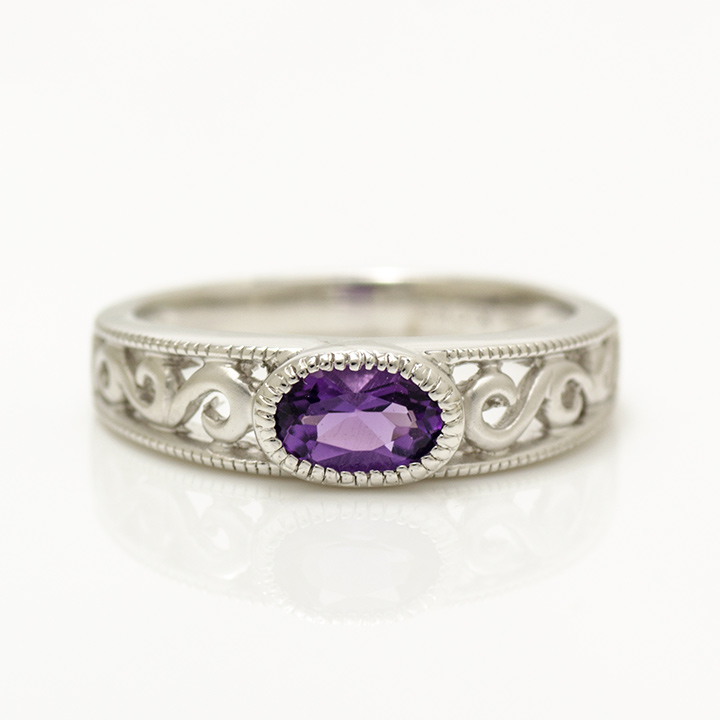 umu -アム- FINE JEWELRY STUIDIOK10 アメシスト アイビーモチーフ リング 「berso」rg1223_m.jpg