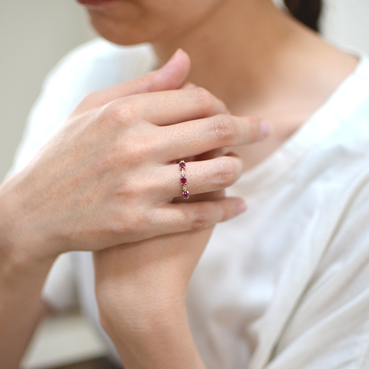 umu -アム- FINE JEWELRY STUIDIOK18 ルビー ダイヤモンド リング 「purezza」rg1225_i2.jpg