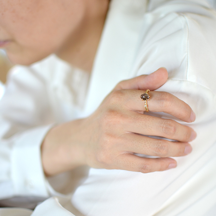 umu -アム- FINE JEWELRY STUIDIOシリマナイトキャッツアイ ダイヤモンド リングrg1228_i3.jpg