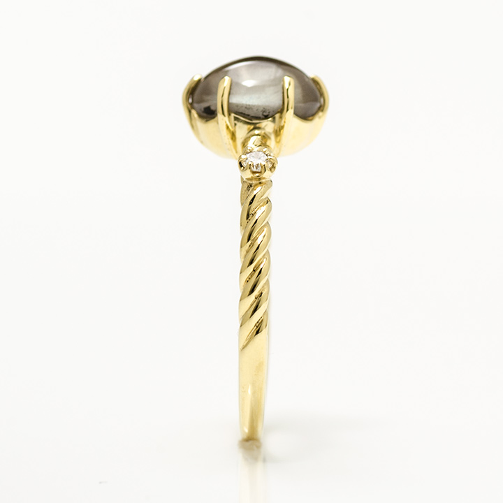 umu -アム- FINE JEWELRY STUIDIOシリマナイトキャッツアイ ダイヤモンド リングrg1228_y.jpg