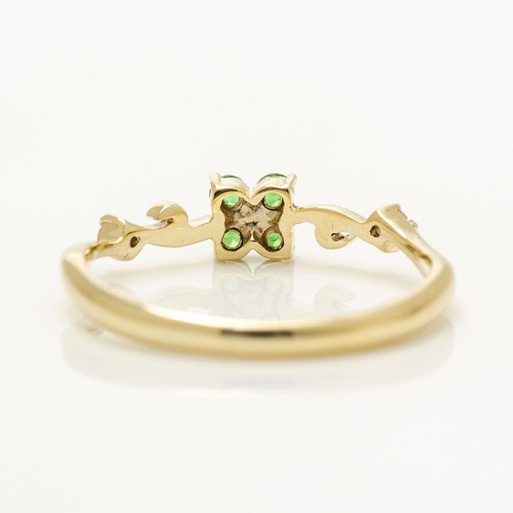 umu -アム- FINE JEWELRY STUIDIOグリーンガーネット ダイヤモンド フラワー リングrg1229_u.jpg