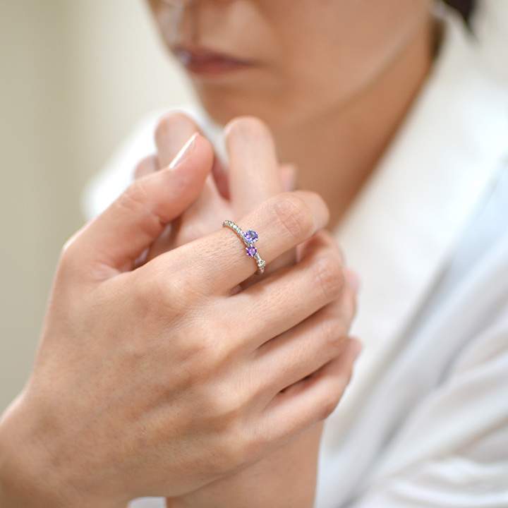 umu -アム- FINE JEWELRY STUIDIOK18 グレイスフルカラー ダイヤモンド リング 「galassia」rg1234_i2.jpg