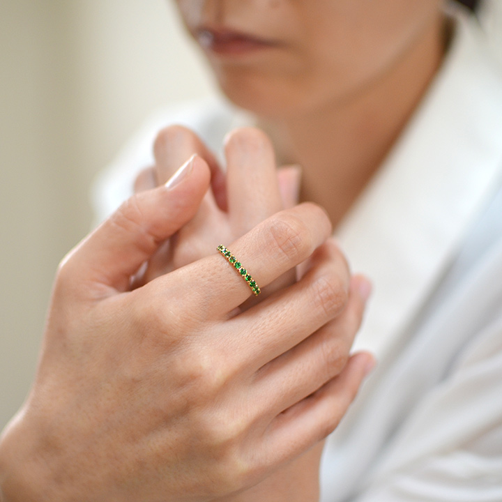umu -アム- FINE JEWELRY STUIDIOグリーンガーネット フルエタニティリングrg1235_i2.jpg