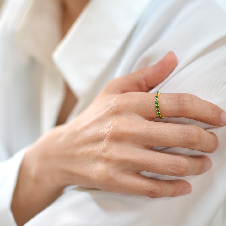 umu -アム- FINE JEWELRY STUIDIOグリーンガーネット フルエタニティリングrg1235_i3.jpg