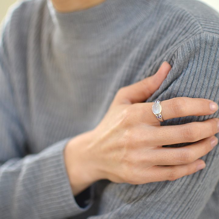 umu -アム- FINE JEWELRY STUIDIOムーンストーン アメシスト リングrg1242_i3.jpg