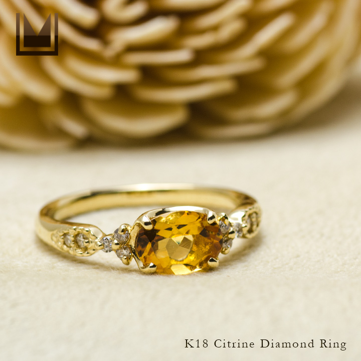 umu -アム- FINE JEWELRY STUIDIOK18 シトリン ダイヤモンド リング 「amanza」rg1244_1.jpg