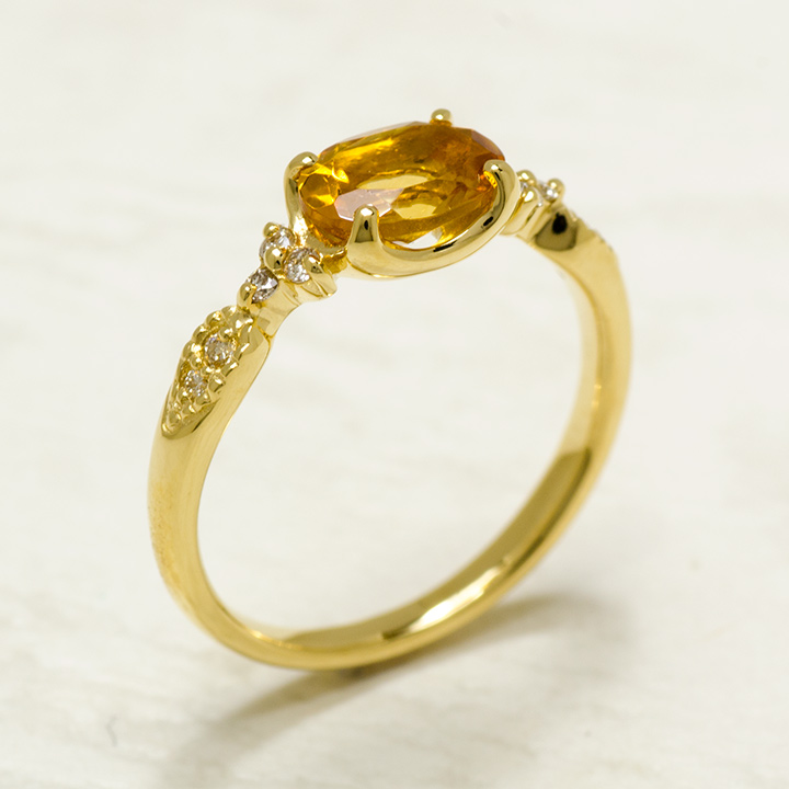 umu -アム- FINE JEWELRY STUIDIOK18 シトリン ダイヤモンド リング 「amanza」rg1244_kanban2.jpg