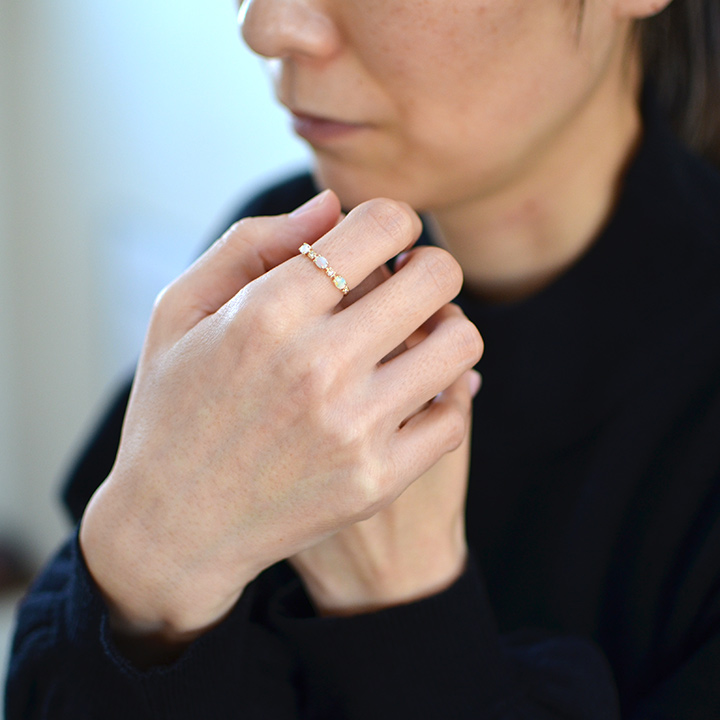 umu -アム- FINE JEWELRY STUIDIOK10 オパール ダイヤモンド リング 「purezza」rg1245_i2.jpg