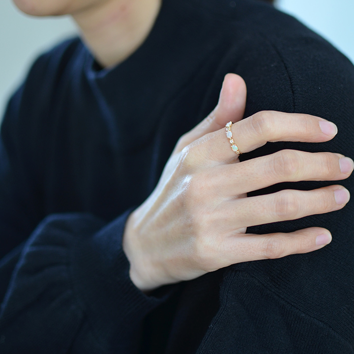 umu -アム- FINE JEWELRY STUIDIOK10 オパール ダイヤモンド リング 「purezza」rg1245_i3.jpg