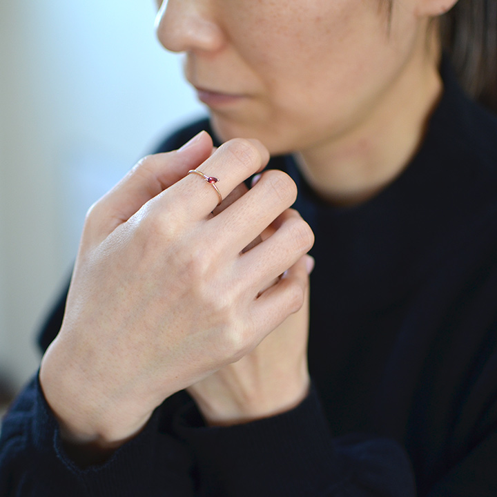 umu -アム- FINE JEWELRY STUIDIOK18 マーキス レッドスピネル リング 「minuto」rg1246_i2.jpg