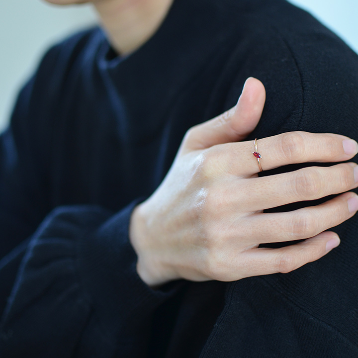 umu -アム- FINE JEWELRY STUIDIOK18 マーキス レッドスピネル リング 「minuto」rg1246_i3.jpg