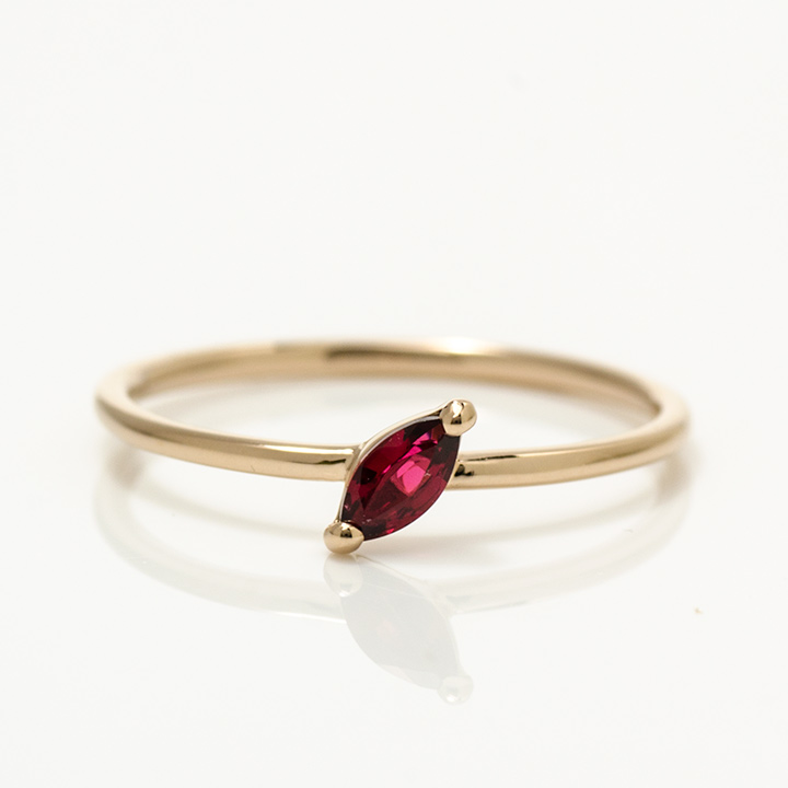 umu -アム- FINE JEWELRY STUIDIOK18 マーキス レッドスピネル リング 「minuto」rg1246_m.jpg