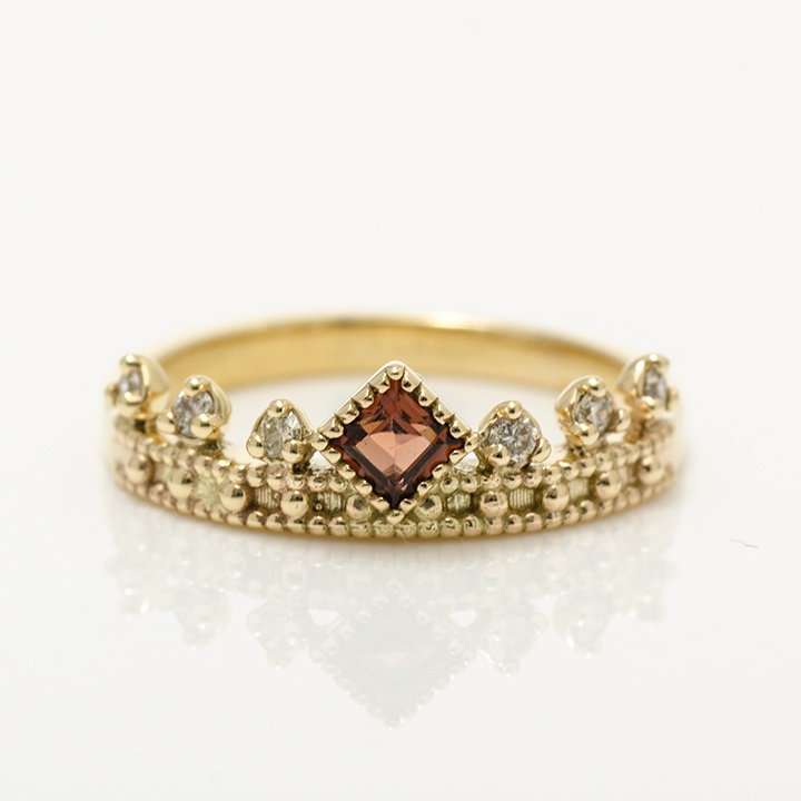 umu -アム- FINE JEWELRY STUIDIOK10 ガーネット ダイヤモンド リング 「diva」rg1248_m.jpg