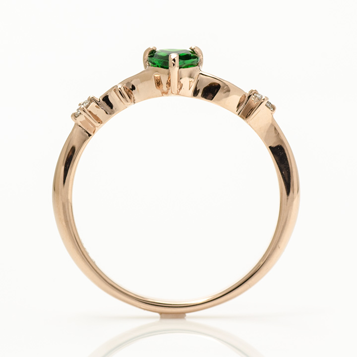 umu -アム- FINE JEWELRY STUIDIOグリーンガーネット ハート リング 「arzente」rg1257_s.jpg
