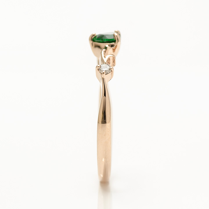 umu -アム- FINE JEWELRY STUIDIOグリーンガーネット ハート リング 「arzente」rg1257_y.jpg