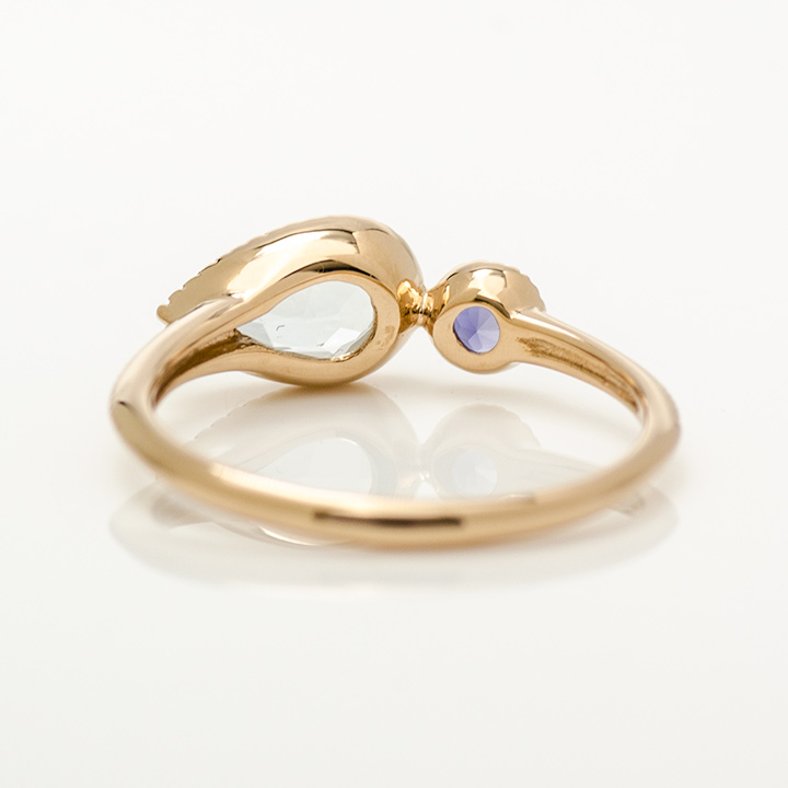 umu -アム- FINE JEWELRY STUIDIOK18 アクアマリン アイオライト リング 「pianto」rg1261_u.jpg