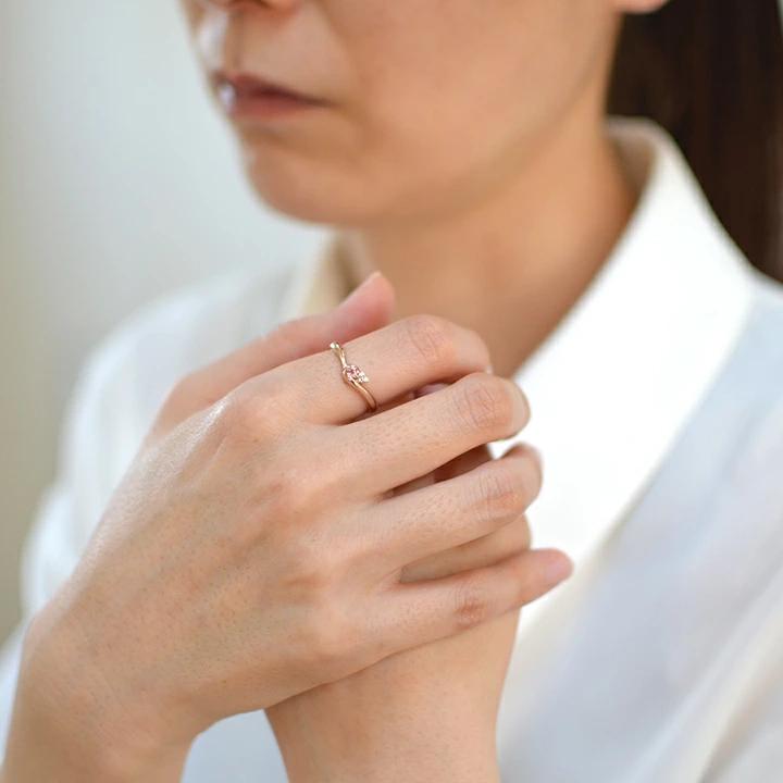 umu -アム- FINE JEWELRY STUIDIOピンクトルマリン ダイヤモンド リングrg1272_i2.jpg