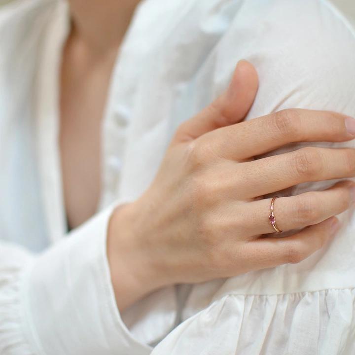 umu -アム- FINE JEWELRY STUIDIOK18 ピンクトルマリン リング 「snello」rg1276_i3.jpg