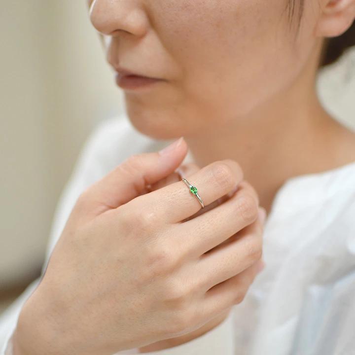 umu -アム- FINE JEWELRY STUIDIOグリーンガーネット リング 「snello」rg1277_i2.jpg